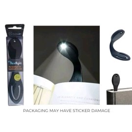 Flexilight Bookmark Reading Light Book Light LED Slim Flexible Clip On Black NEW