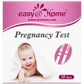 Easy@Home- Kit de tiras reactivas para el embarazo: paquete de 10 tiras reactivas de HCG: prueba de embarazo casera de detección temprana
