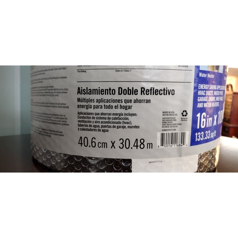 Everbilt 16 in. x 100 ft. Double Reflective Insulation Radiant