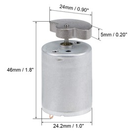 sourcing map Vibration Motor Strong Power for Massager DC 12V 3000RPM Arch Vibrating Wheel 46x24.2mm
