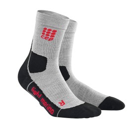 CEP – Outdoor Light Merino MID-Cut Socks, Wandersocken, grau, Größe II für Damen, Kompressionsstrümpfe Made by medi