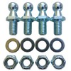 (4 Pack) 10mm Ball Studs with Hardware - 5/16-18 Thread