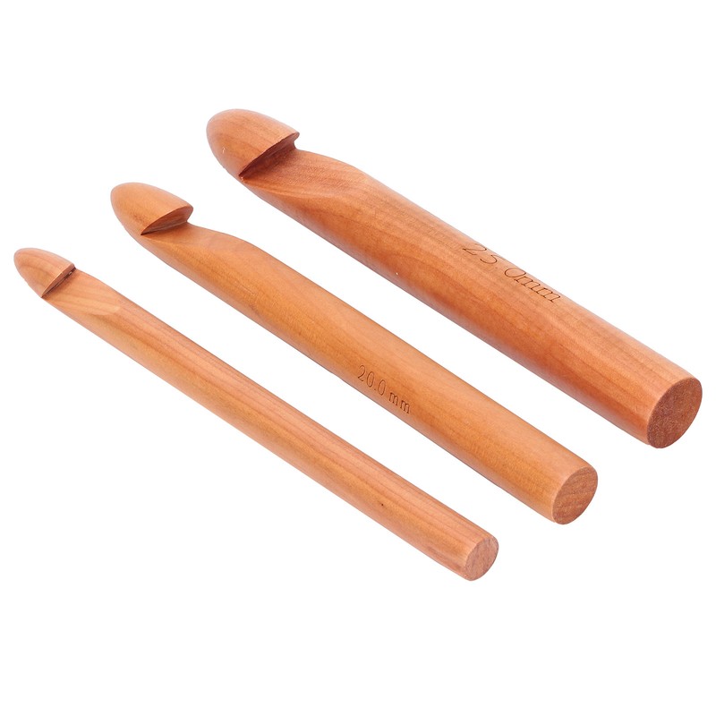Bamboo Crochet Hook Handcrafted Knitting Needles Yarn Craft 20cm/7.9in Large