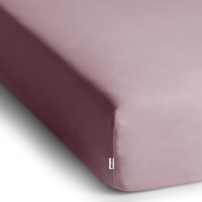 DecoKing Fitted Sheet Single 100% Combed Cotton Soft Jersey Bed