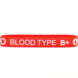 B+ Blood Type Medical Wristband B Positive Bracelet