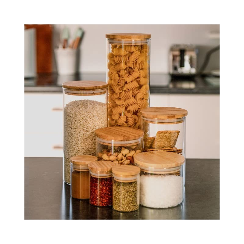 Kate's Kitchen 2L Glass Canister with Bamboo Lid – Airtight
