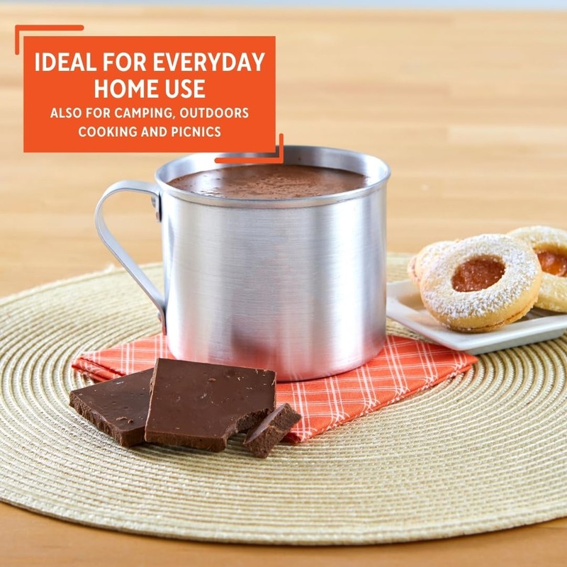 IMUSA USA R200-10WM Aluminum Mug for Stovetop Use or Camping