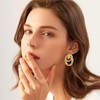 Gold/Silver Chunky Huggie Hoop Dangle Statement Earrings for Women