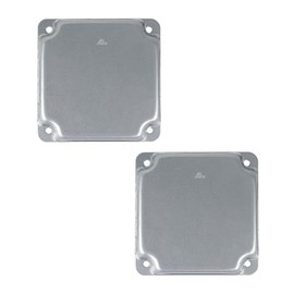 4 Inch Square Electrical Box Cover Poreless Cover for 4 x 4 Inch Metal Receptacle Electrical Box Outlet Box 2 Pcs.