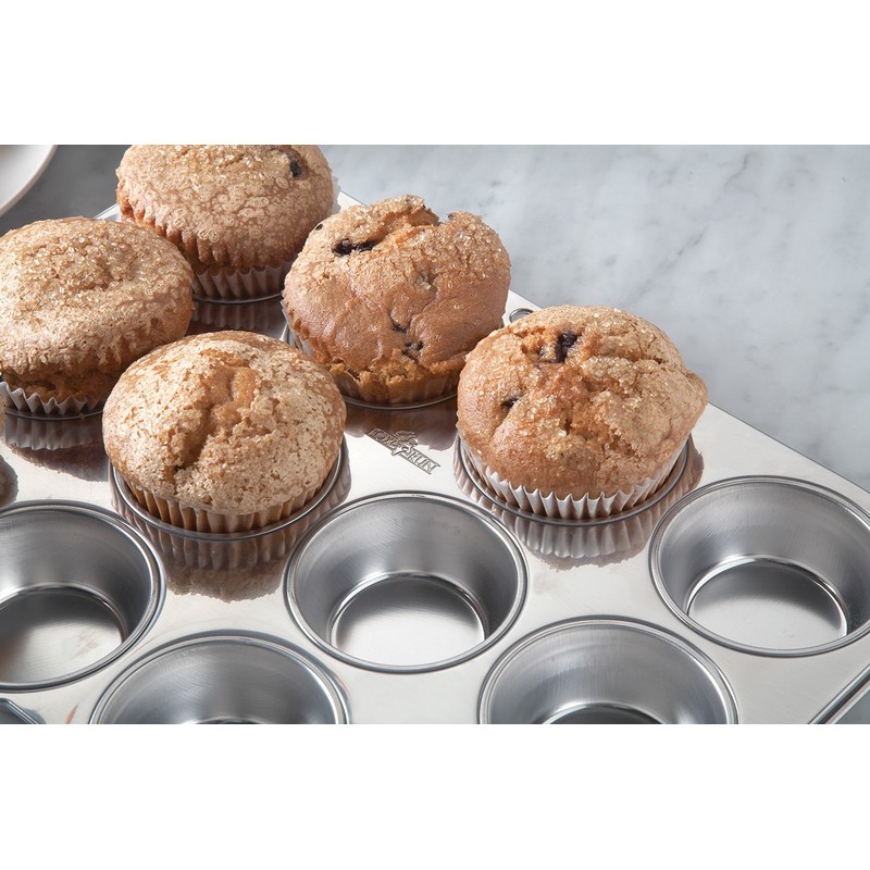 Fox Run Muffin and Cupcake Pan, 12 Standard Cup, Stainless