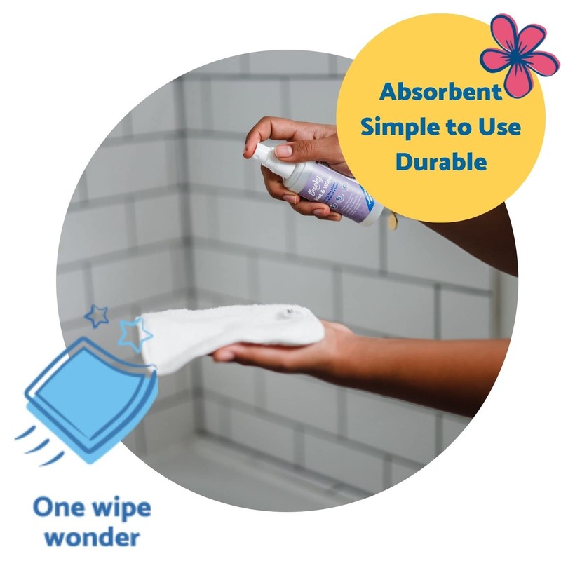 Cheeky Wipes - 25 Washable Bamboo Terry Cloth Wipes, 15x15cm