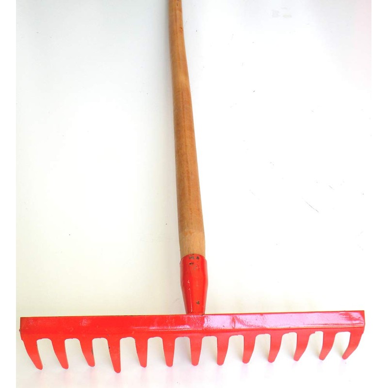 13-Tine Forged Bow Rake, Solid Aim Tools Garden Rake, Durable