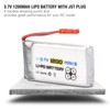 ENGPOW 3.7V 1200mAh Rechargeable LiPo Battery with JST Plug RC