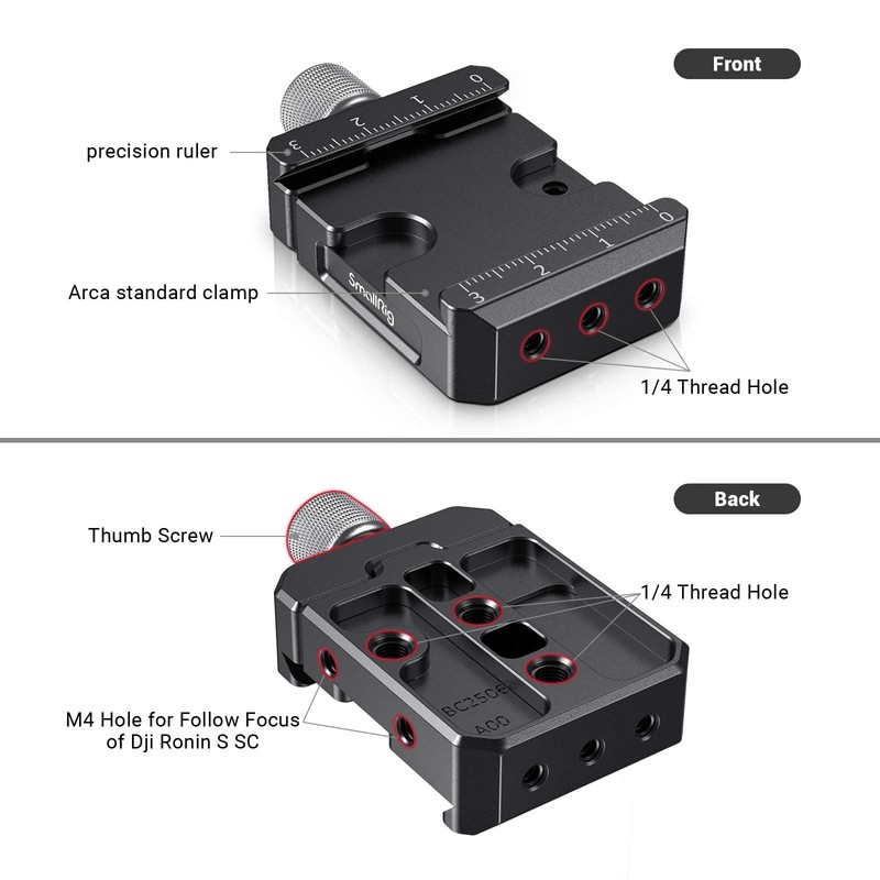 SmallRig DSLR y abrazadera de liberación rápida sin espejo para