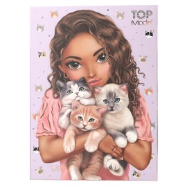 Depesche TOPModel Cat Love 13618 Writing Paper Set in Folder with Model Motif and Cats Including Letter Sheets, Envelopes and Stickers