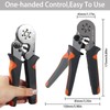 Ferrule Crimping Tool Kit, QCCAN AWG23-7(0.25-10mm²) Self-adjustable Ratchet Wire Crimping