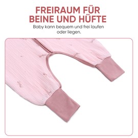 amo nenes Pack of 2 Baby Sleeping Bags with Feet, 0.5 Togs, Summer Sleeping Bag, 100% Cotton Muslin, Breathable for Boys and Girls (Dragonfly, 6-18 M)