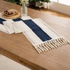 Boho Macrame Table Runner 30 x 180 cm Dark Blue