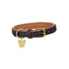 Digby and Fox Padded Leather Collar XXSmall Black