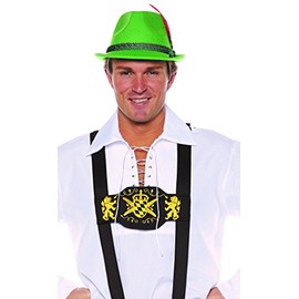 Underwraps Men's Oktoberfest Lederhosen Suspenders Costume, Brown, One Size