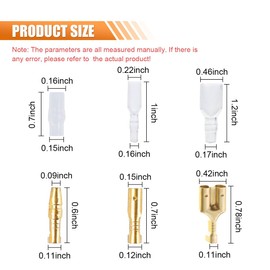 SMILFUY 320PCS Bullet Connectors Kit, 3.9mm 3.5mm Male & Female Brass Bullet Wire Connectors with Insulation Sleeve, Automotive Motorcycle Electrical Connector Set