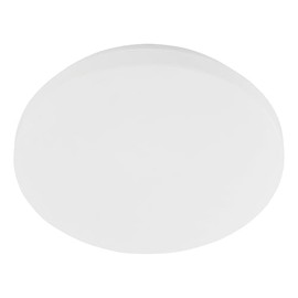 EGLO Pogliola-E LED Ceiling Light, Round Ceiling Light, Bathroom Lamp Ceiling Made of Metal and Plastic in White, Lamp Bathroom Lamp Warm White, IP44, Diameter 26 cm