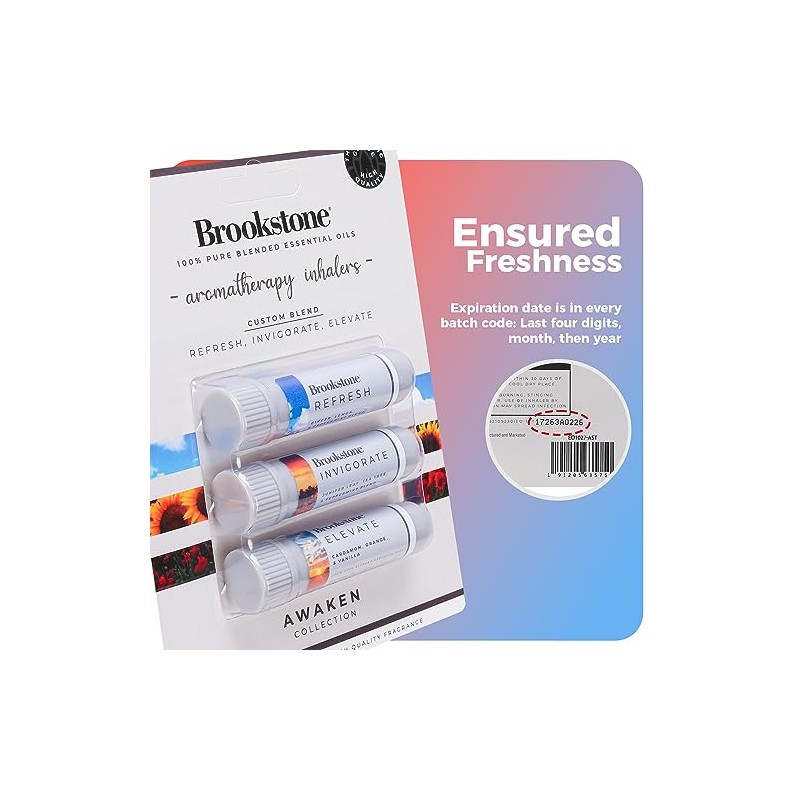 Brookstone Aromatherapy Inhaler | Essential Oil Inhaler for Stress Relief