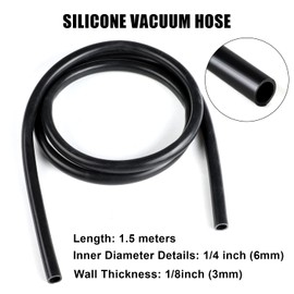 1.5m/10mm High Temperature Silicone Vacuum Tubing Hose Black …