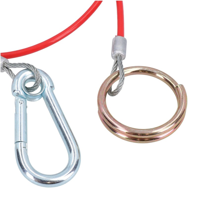 AB Tools 1m 2mm Braked Trailer Break Away cable (red)
