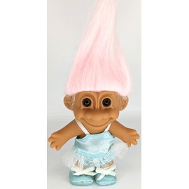 Generic Troll Doll Russ Pink Hair Vintage Retro 5 inch Gift Ballerina