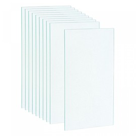 sourcing map Welding Helmet Inner Protective Lens 4.13 x 2.09 x 0.03 for Darkening Welding Filter Protective Lens Replacement Pack of 10 Clear