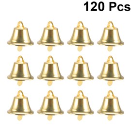 Operitacx Pack of 120 Gold Bells Mini Freedom Bells Christmas Ball Jumbo Jingle Bells Vintage Brass Bells Small Liberty Bell DIY Jingle Bell Craft Christmas Small Bell