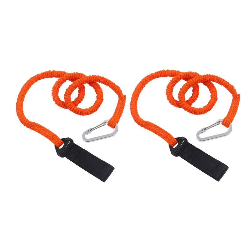 2pcs Kayak Paddle Leashes Stretchable Safety Canoe Paddle Leash Kayak
