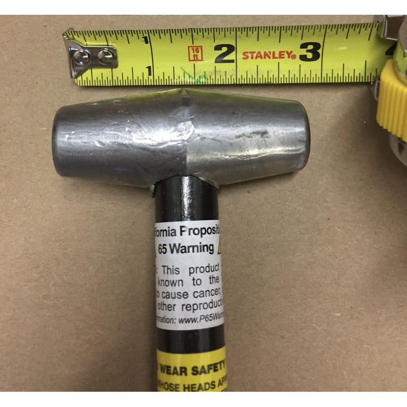 Falls 1lb Lead Hammer For Knock Off Wire Wheel