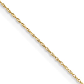 IceCarats 14K Solid Yellow Gold 0.4mm Cable Rope Chain Twisted Link Necklace 24 inch