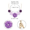 Ever Faith Purple Flower Necklaces for Women, Summer Boho Floral