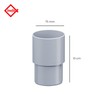 INEFA Downpipe Connector, PVC DN75 / 75 mm, Grey, Drain