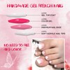 AddFavor 120pcs Ombre Press on Toenails - Pink White Gradient