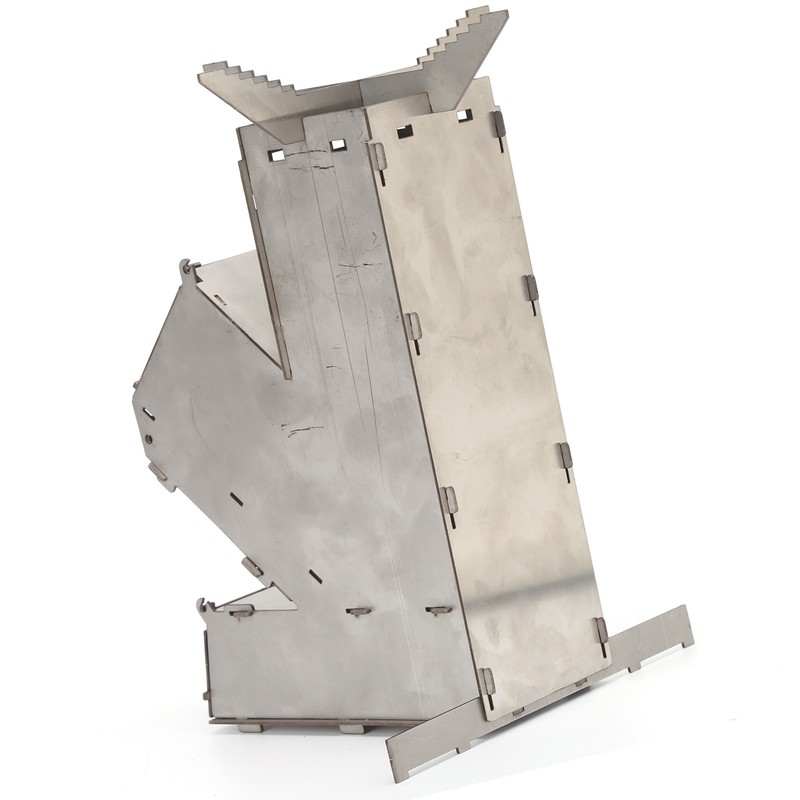 Rocket Stove Portable Durable Convenient Stainless Steel Detachable Backpacking Stove