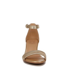 Naturalizer Womens Vera Ankle Strap Block Heel Dress Sandal ,Dark Gold Metallic Leather,8W