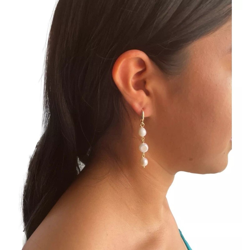 TENDER LIHOME Aretes Largos De Perlas Naturales Cultivadas Mujer Colgantes