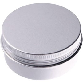 Silver Aluminium Refillable Containers, Empty Tin Jars Round Storage Bottles Screw Lid Cosmetic Storage Jars Cream Packing Boxes Refillable Containers(5g)