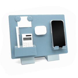 LHiDS Foldable Swimming Board Organiser, Modular Desk Organiser, Portable Office Board Organiser, Magnetic Board Stand Design Can Change Multiple Angles (Water Blue)