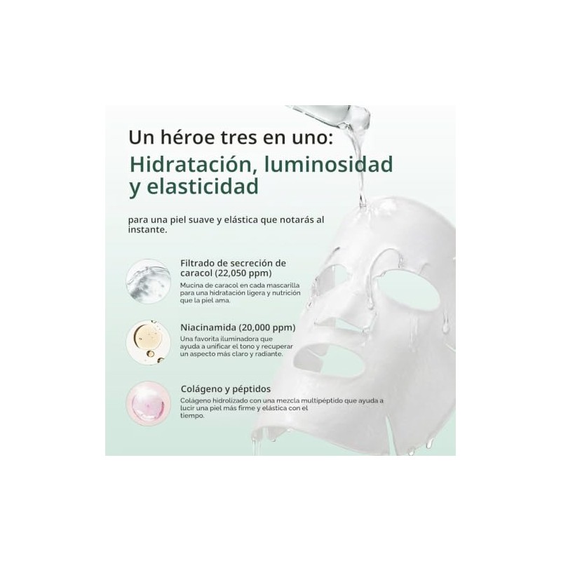 mothermade Deep Moisturizing Rich Snail Facial Mask 10 individually packaged