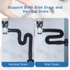 QruiLanTu Bathroom Sink Drain Kit Flexible Expandable P-Trap Sink Drain