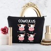 PLITI Funny Math Teacher Gifts Cow Lover Makeup Bag Mathematics