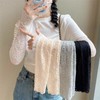 Women's Summer Driving Cool Arm Sleeves - UV Protection Ice Lace, Free Size Sleeve - Black 10ea