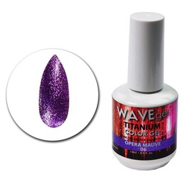 Wave Gel - Soak Off Gel Polish - 0.5 fl Oz. | 15 mL - Titanium Collection (06 - Opera Mauve)