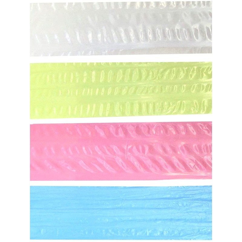 サトウ 荷造り 梱包用 PEテープ ポンポンが作れる 4色セット (白 黄 赤 青)幅5cm×長さ200m(1個あたり)