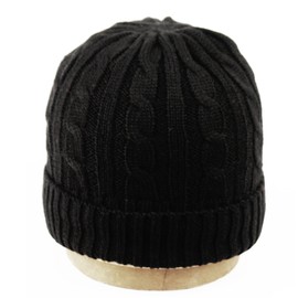 ANGELA & WILLIAM BN2385 Beanie for Women and Men with Sherpa Fleece Lining (Black)